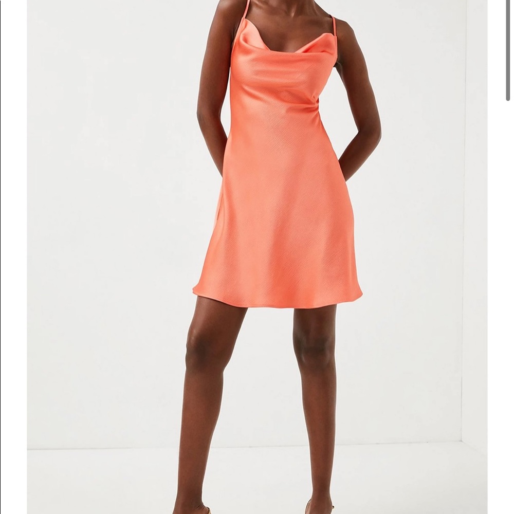 Cowlneck mini dress